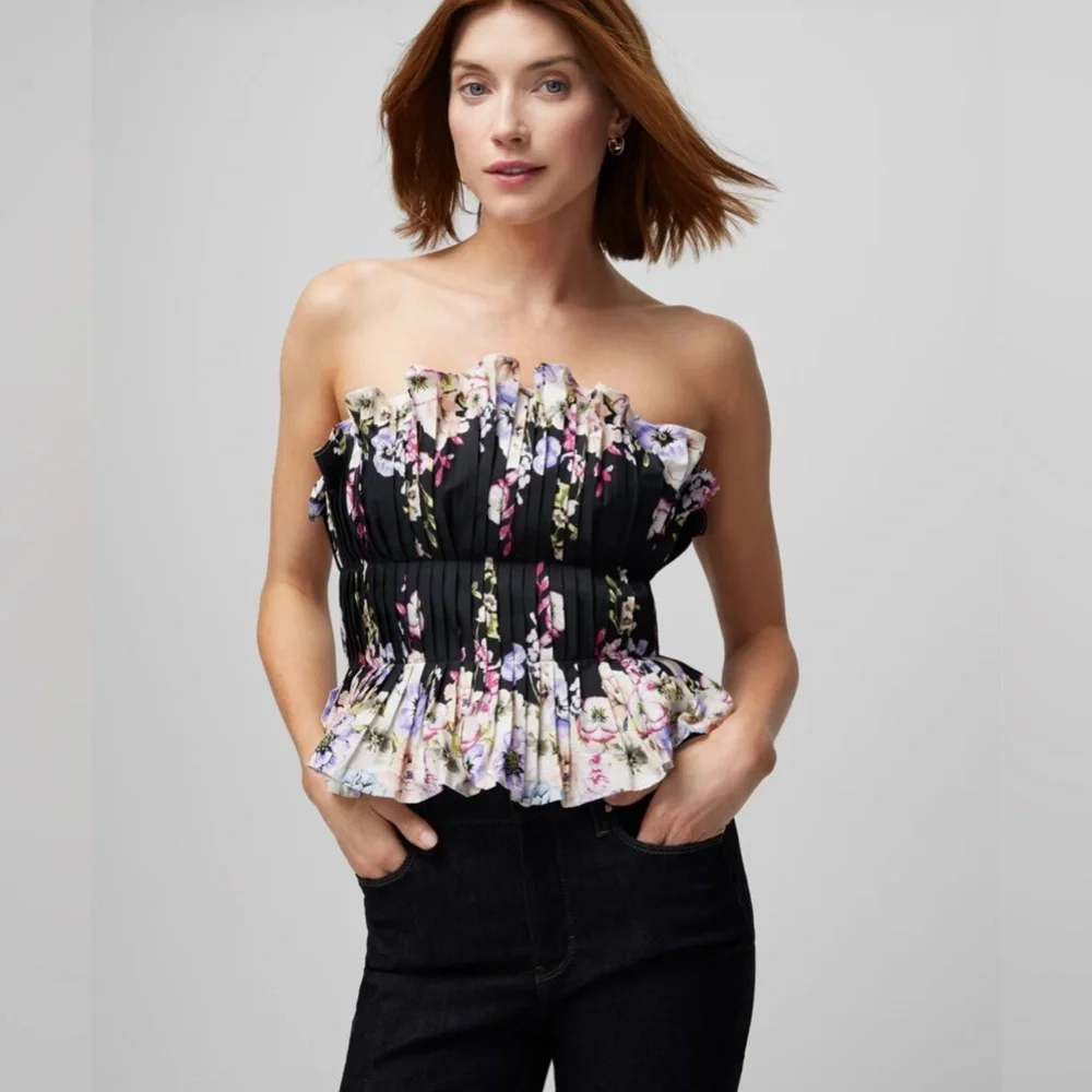 Ruffle bustier Whote house black market - Picture 1 of 3